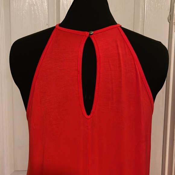 Women’s Red Crochet Maxi Dress - Picture 6 of 9